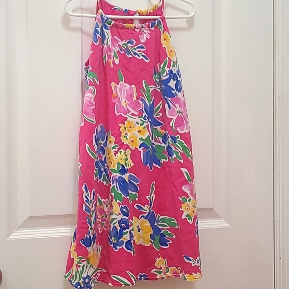Ralph Lauern Polo Beautiful Floral Sleeveless Dress for a Girl Size 5.